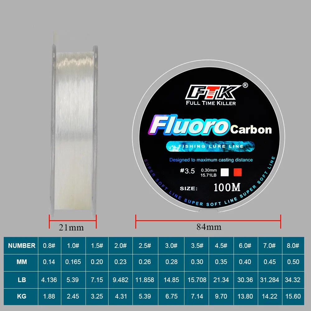 100m Fluorocarbon Bait Fishing - Copolymer Line review and price